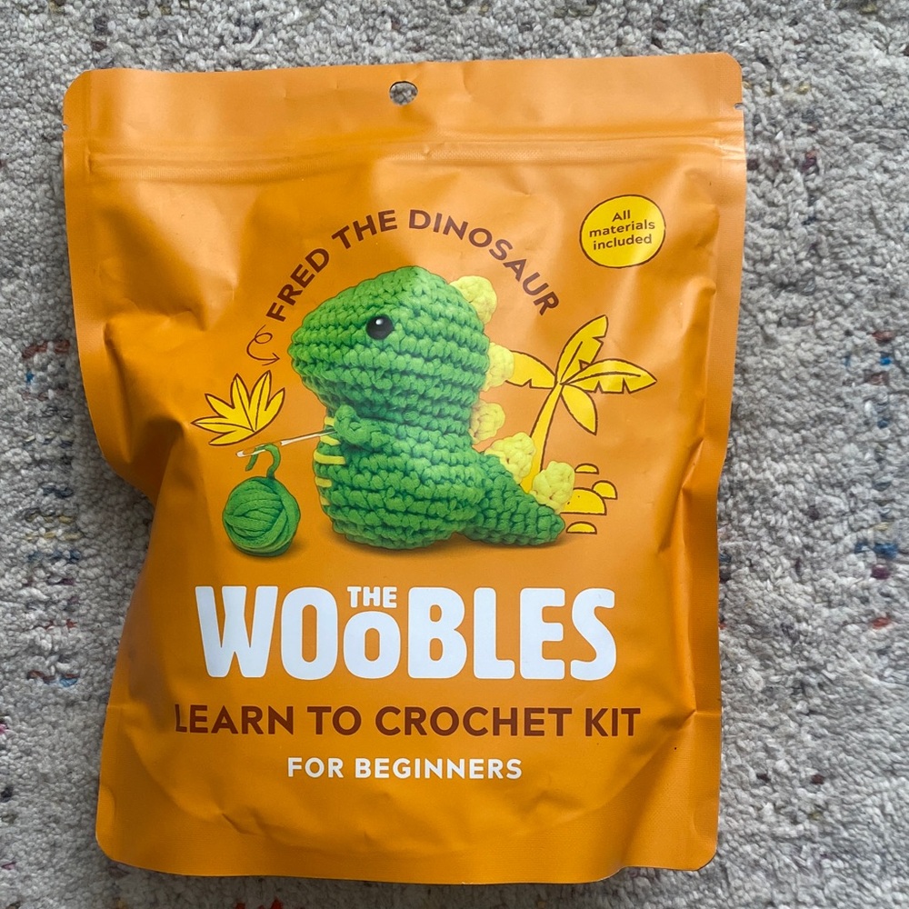 The Woobles Crochet Kit - Fred the Dinosaur